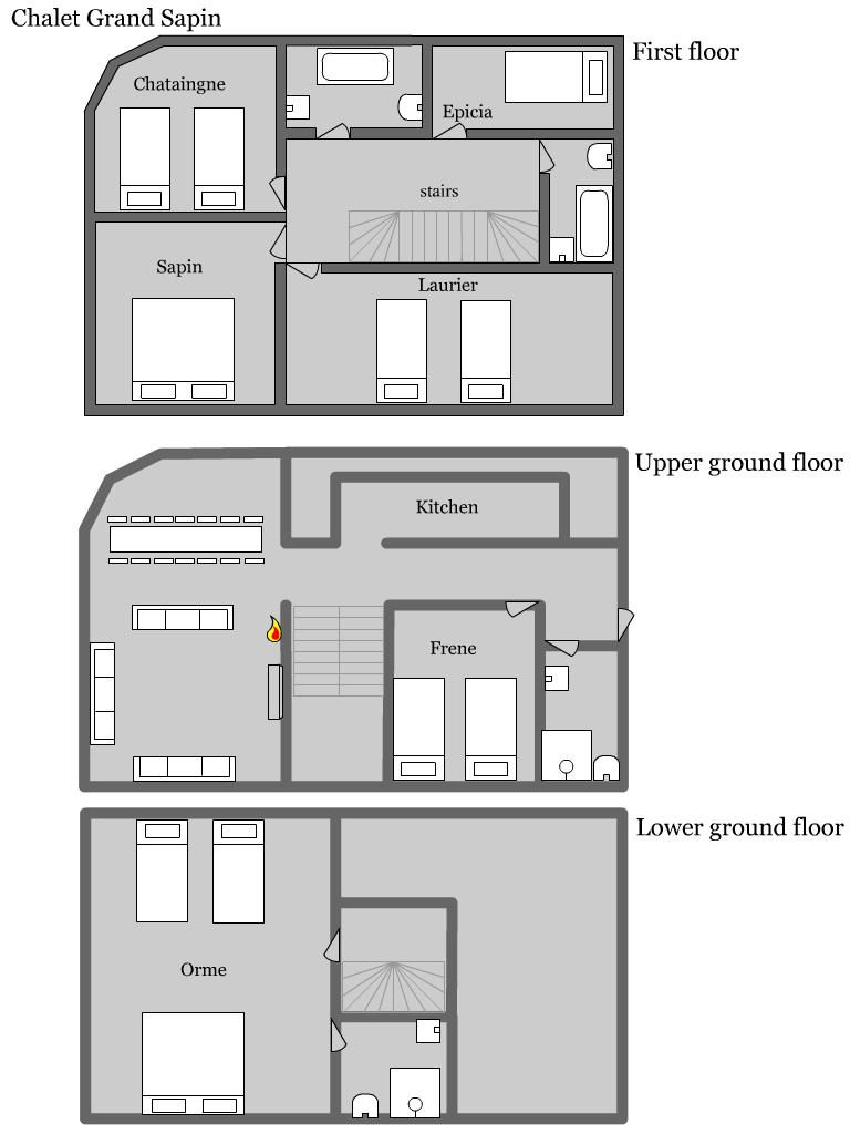 Chalet Grand Sapin Morzine Floor Plan 1